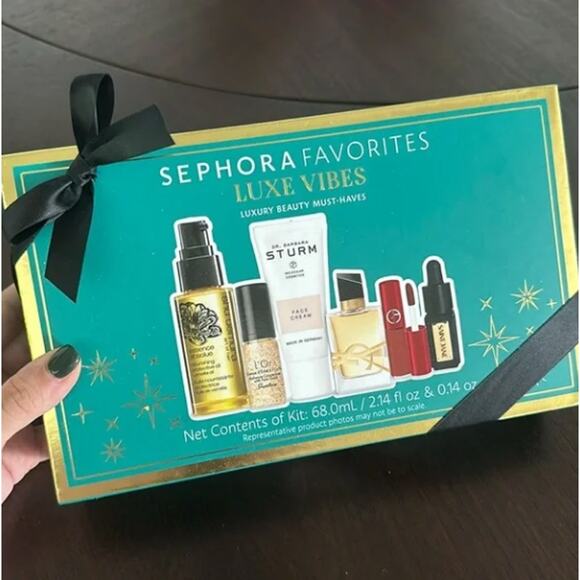 SEPHORA Favorites LUXEVibes Luxury Sample Set YSL SAINT JANE GUERLAIN ARMANI NEW - Picture 2 of 2